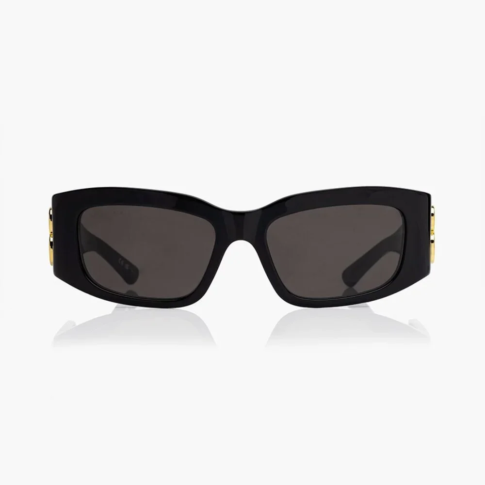 NWT BALENCIAGA SUNGLASSES UNISEX BLACK RECTANGULAR EYEWEAR BALENCIAGA